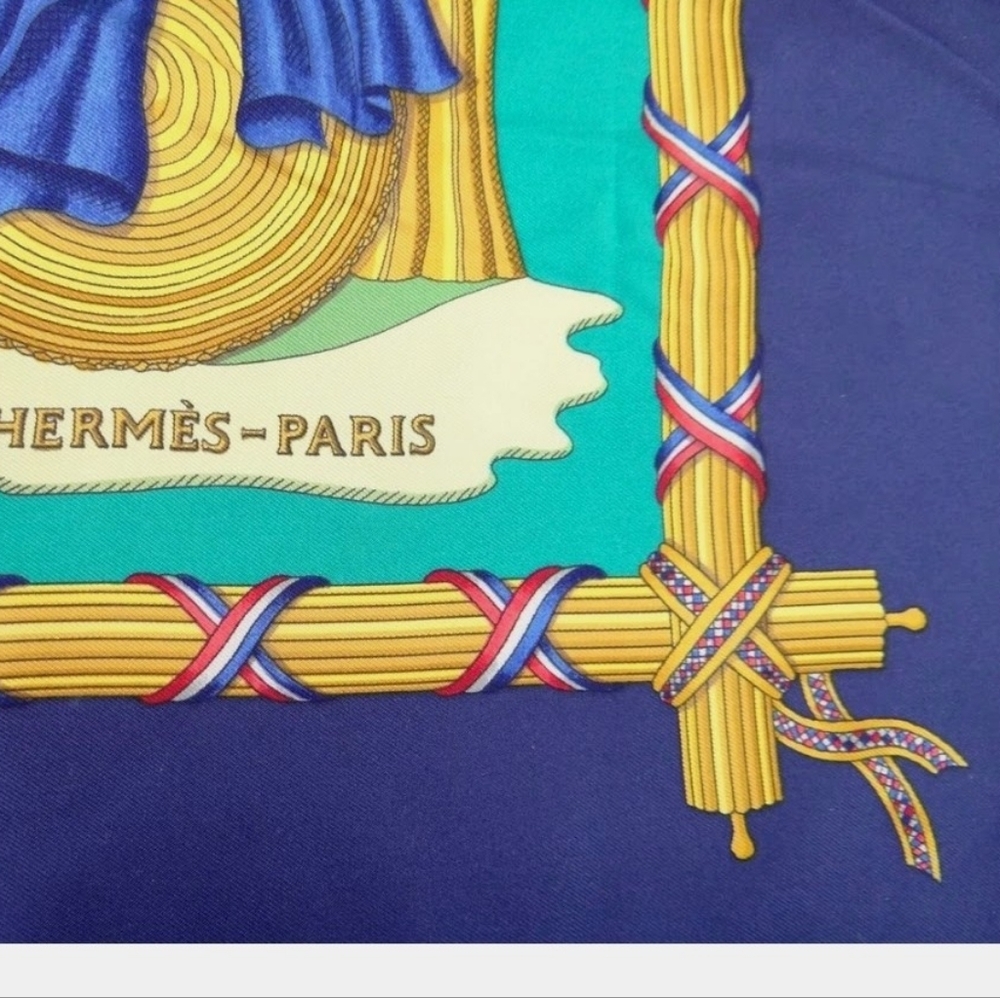 Hermes Vintage Silk Scarf 1789 Liberte Egalite Fraternite Republique Francaise - Picture 5 of 9